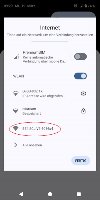 Connect to the WIFI BE4-SCL-V3-617566