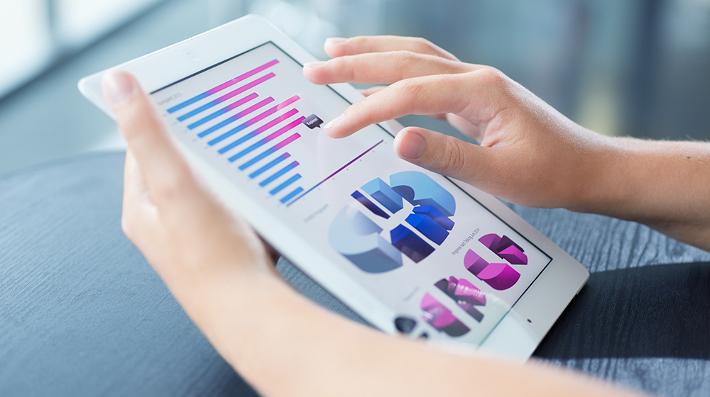 Grafiken einer statistischen Auswertung auf dem Tablet (c) Stefan Berger Uni Magdeburg